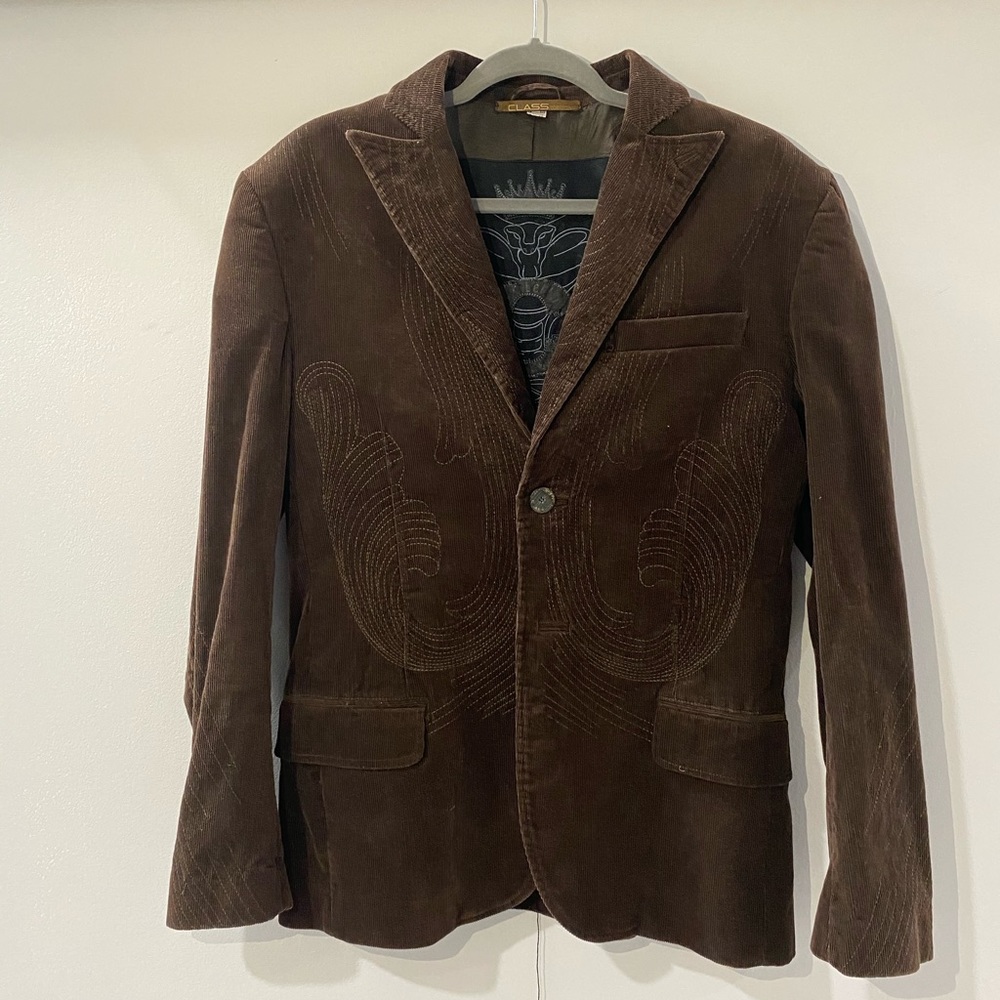 brown corduroy blazer